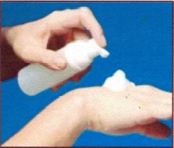 Pain cream being applied